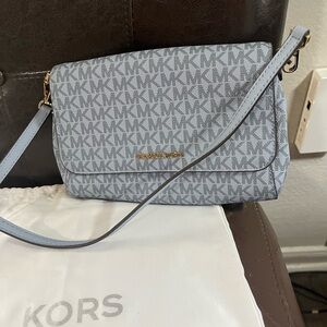 Michael Kors Logo convertible Blue Crossbody Bag